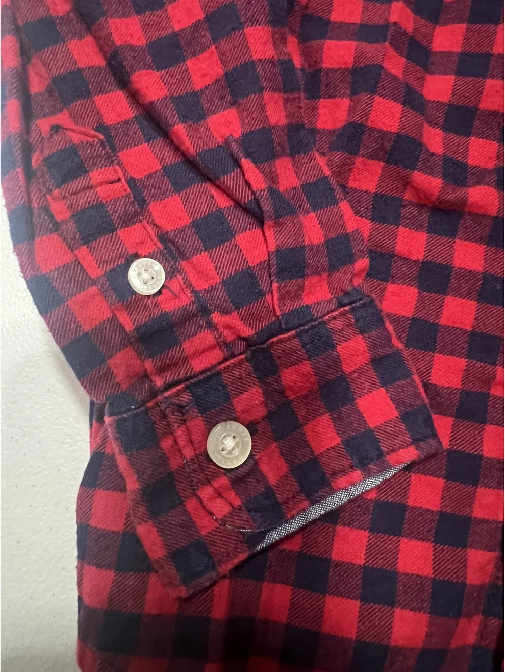 Oshkosh B'Gosh 100% Cotton Boys Toddler 4T Red Black Plaid Checkered Flannel
